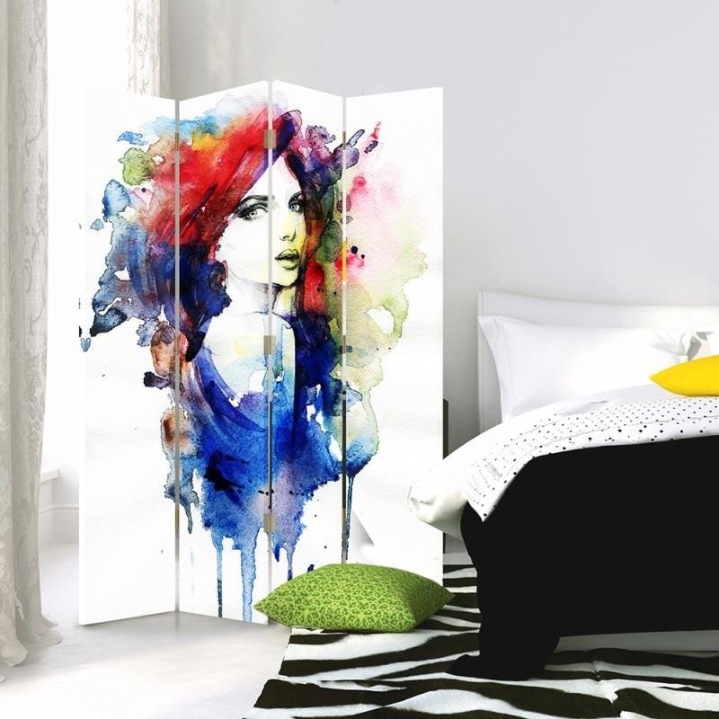 Room divider Double-sided, Watercolor women