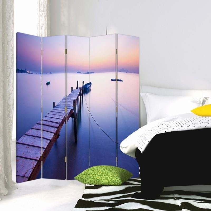 Room divider Double-sided, Sunrise on the coast
