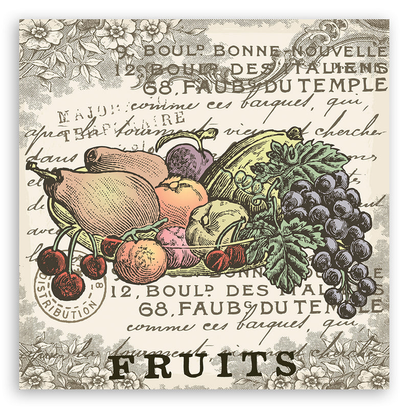 Canvas print, Fruits vintage