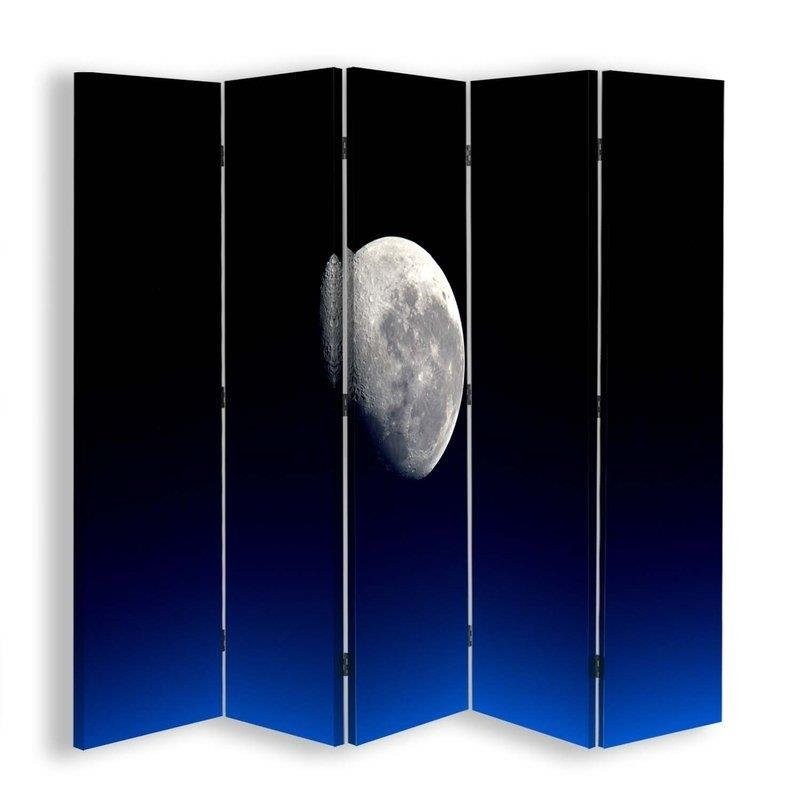 Room divider Double-sided, Moon in the night sky