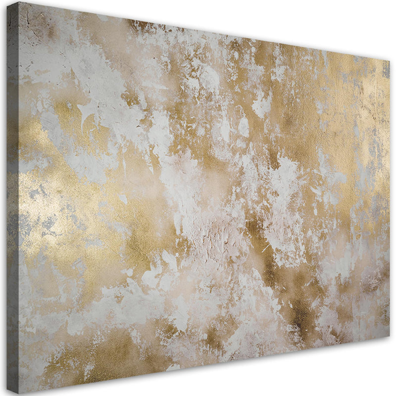 Canvas print, Gold stains abstract