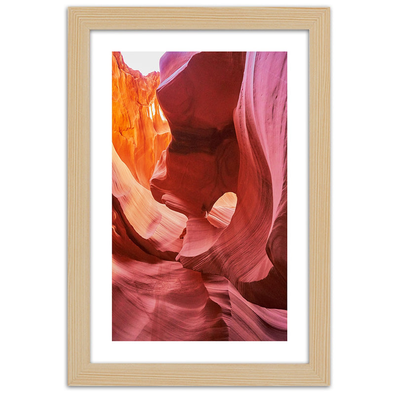 Picture in natural frame, Red rocks