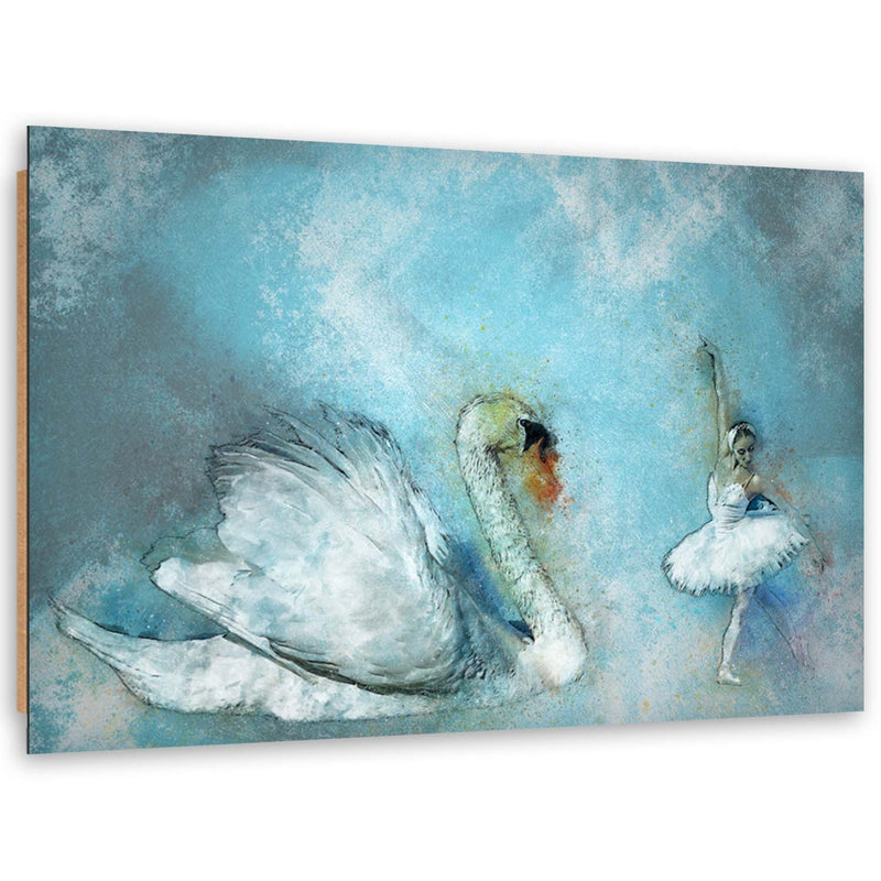Deco panel print, Swan and ballerina