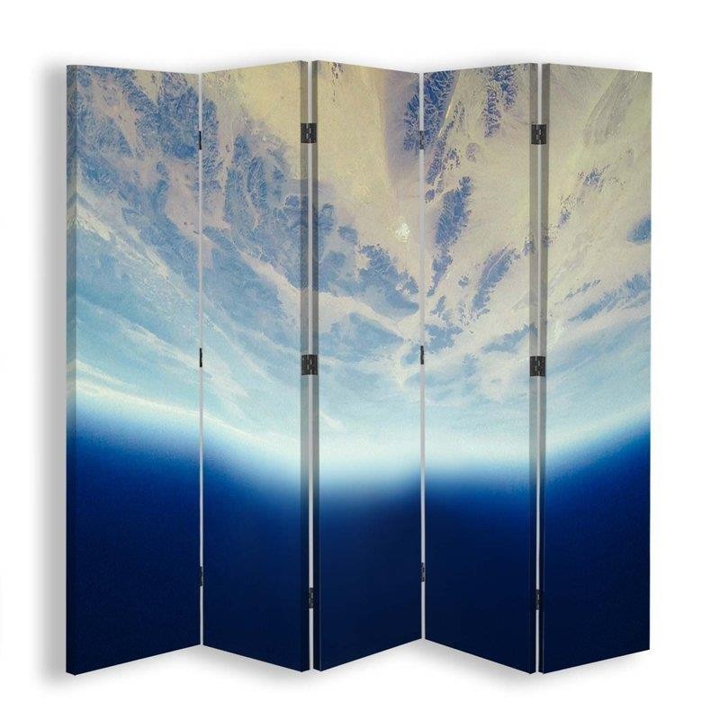 Room divider Double-sided rotatable, Earth from space