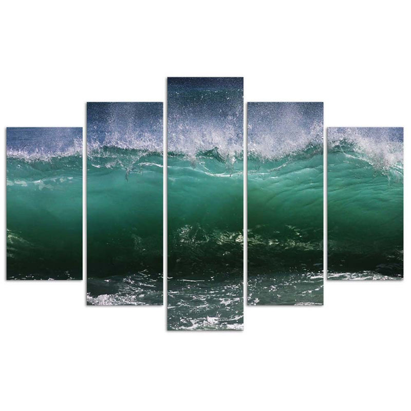 Five piece picture deco panel, Stormy wave