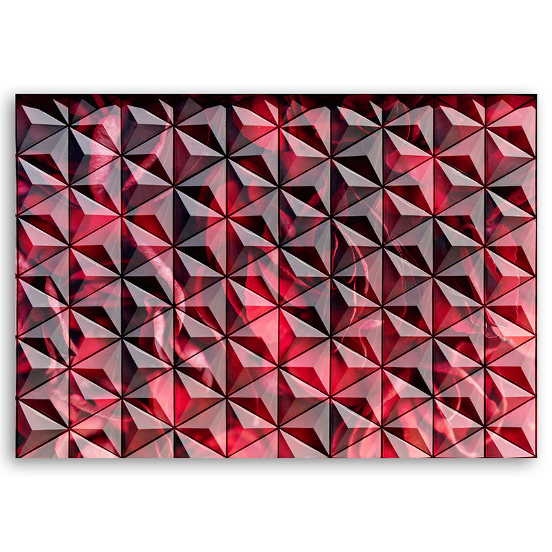 Deco panel print, Red geometrics