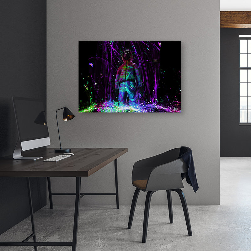 Deco panel print, Neon player