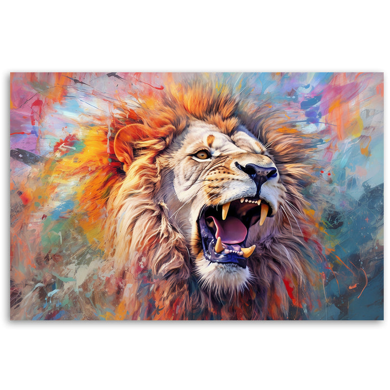 Canvas print, Fierce Lion Abstraction