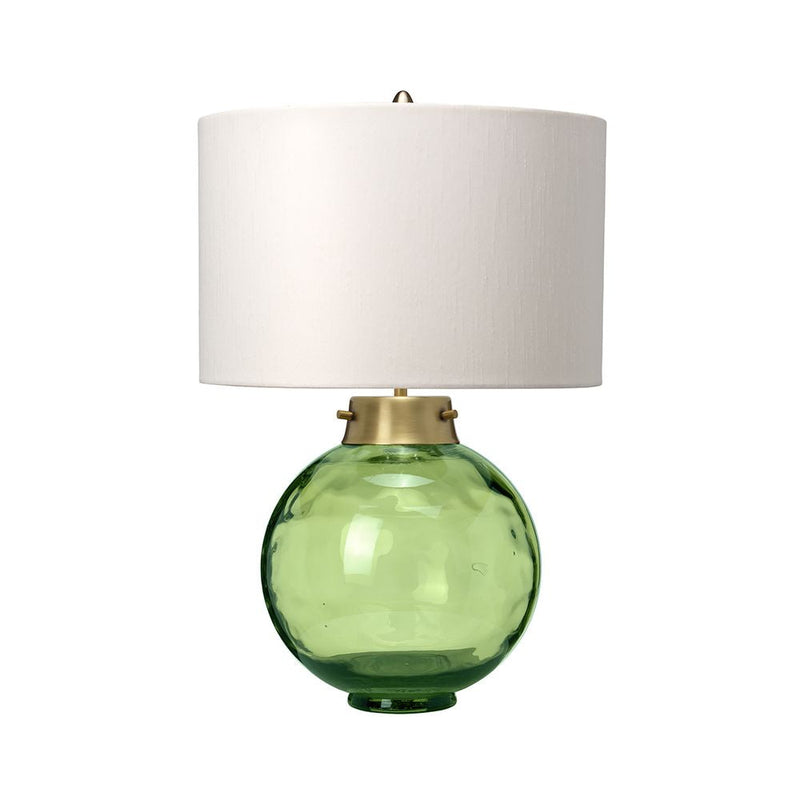 Table lamp Elstead Lighting (DL-KARA-TL-GREEN) Kara glass, faux silk, steel E27