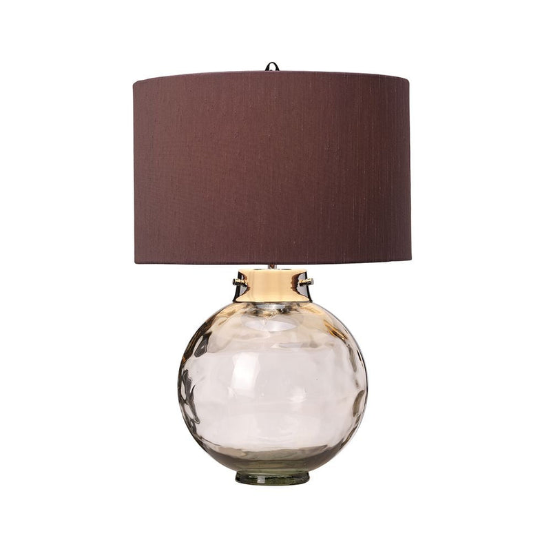 Table lamp Elstead Lighting (DL-KARA-TL-SMOKE) Kara glass, faux silk, steel E27