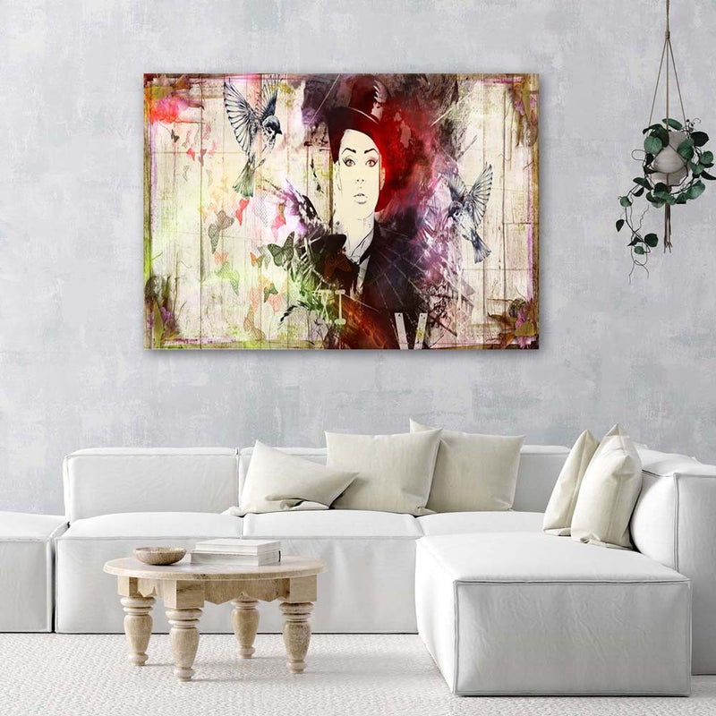 Canvas print, Girl with hat