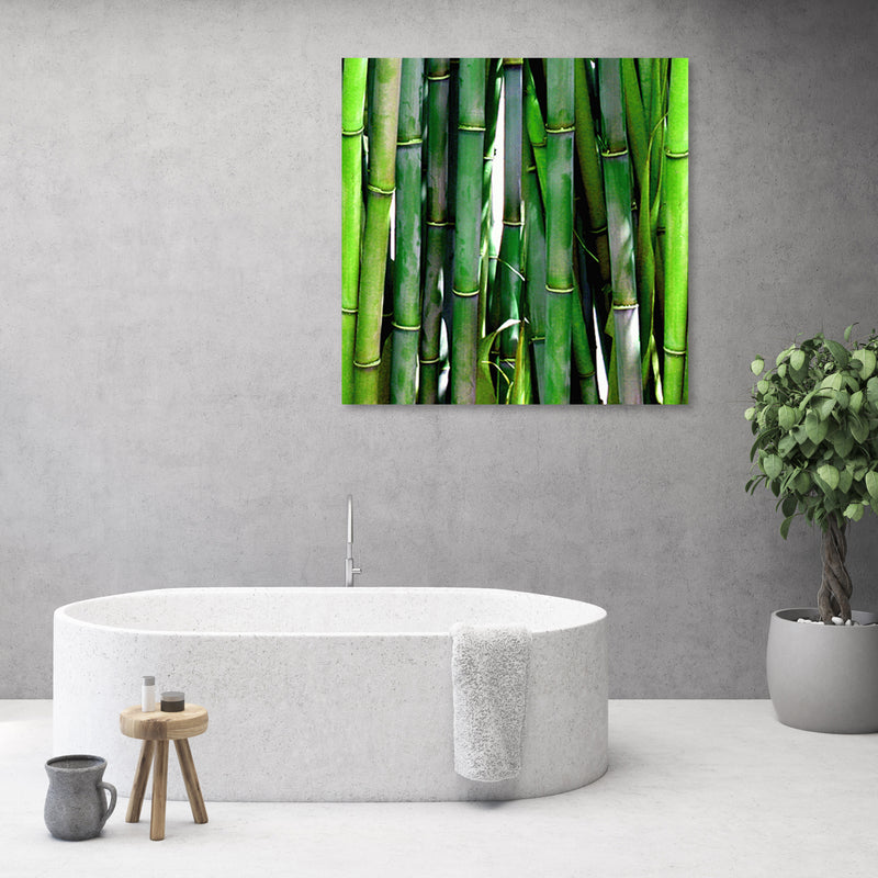 Deco panel print, Green bamboos