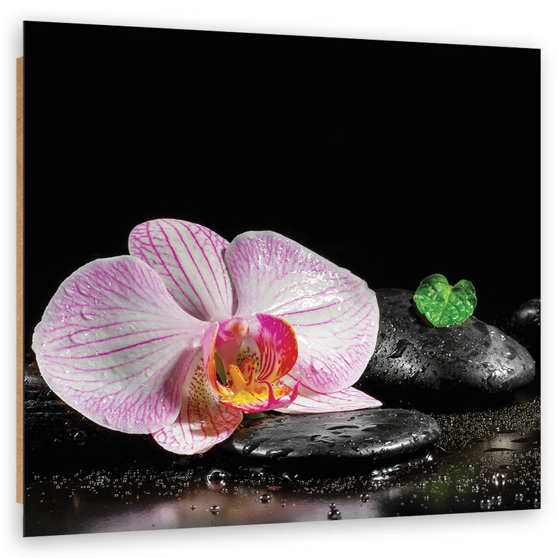 Panel decorativo estampado, Orquídea floreciente zen