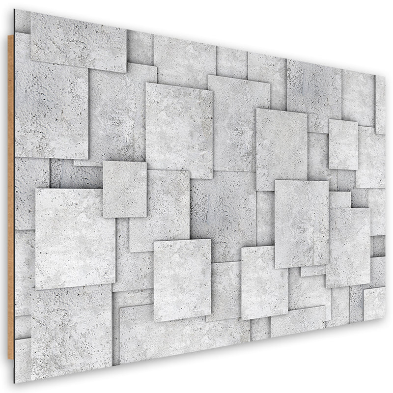 Deco panel print, Geometric concrete abstraction