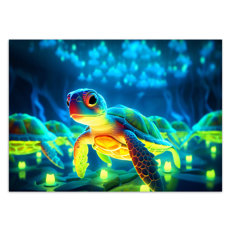 Wallpaper, Cosmic neon turtle