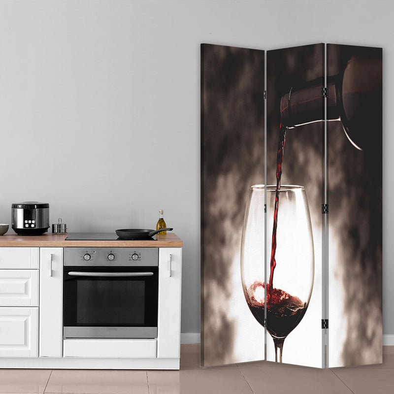 Room divider Double-sided rotatable, Time for a glass of wine