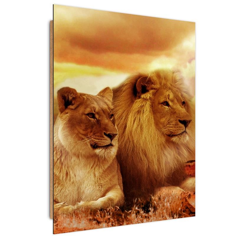 Deco panel print, Lion king and lioness