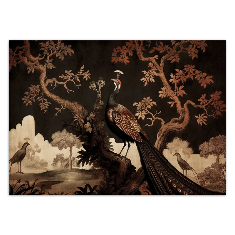 Wallpaper, Oriental tree peacock