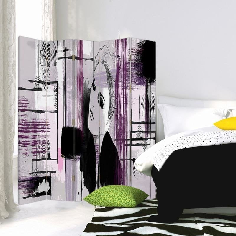 Room divider Double-sided, Abstract with woman