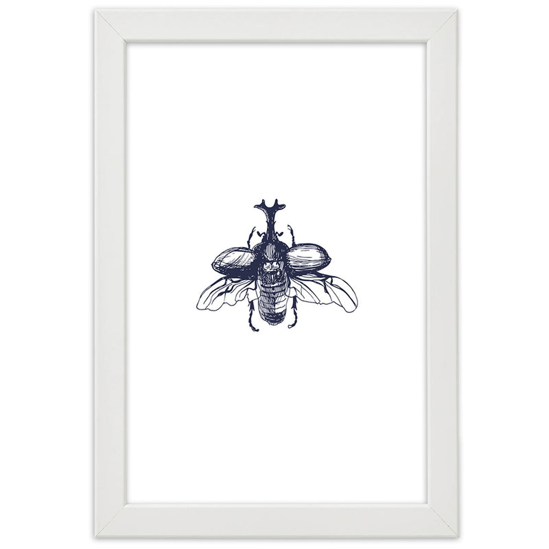 Picture in white frame, Flying beetle