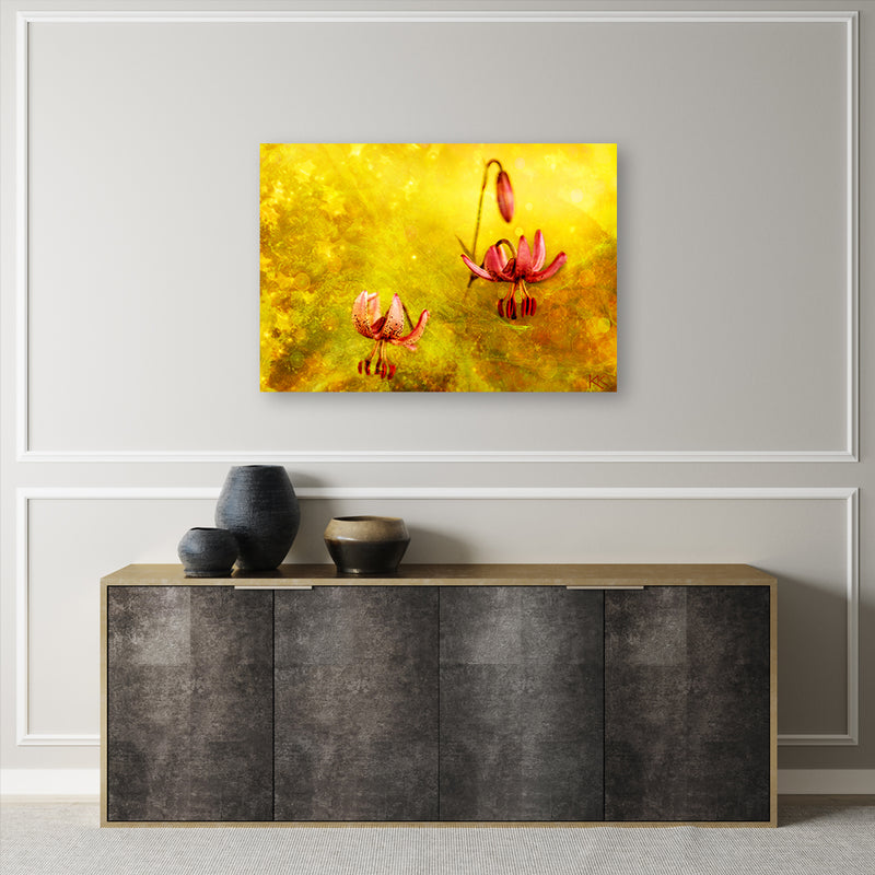 Deco panel print, Withered tulips flowers