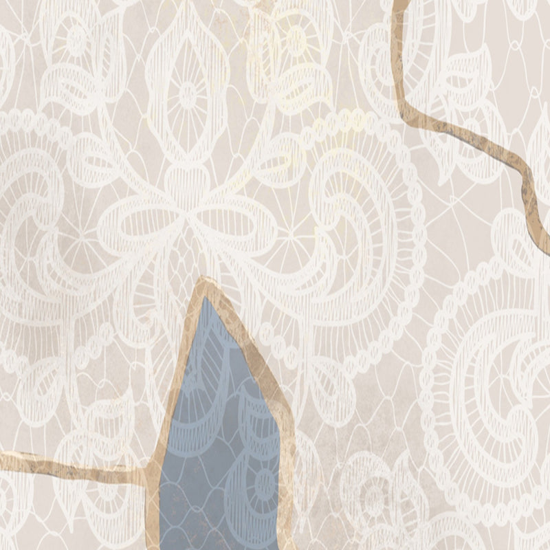 Room divider Double-sided, Delicate beige pattern