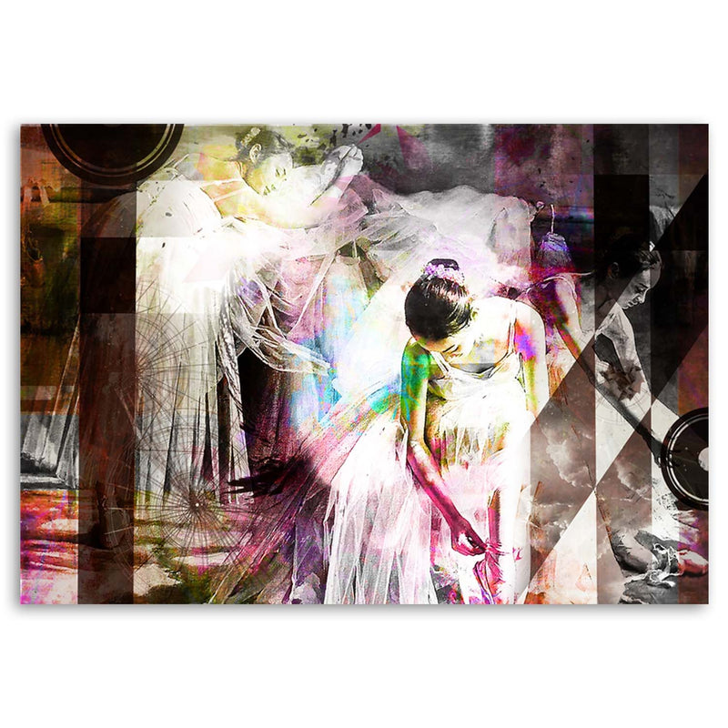 Canvas print, Ballerina in a dress - abstract