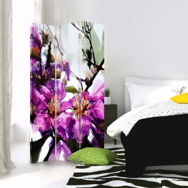 Room divider Double-sided rotatable, Magnetic flowers