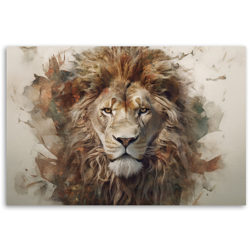 Panel decorativo estampado, León Animal África