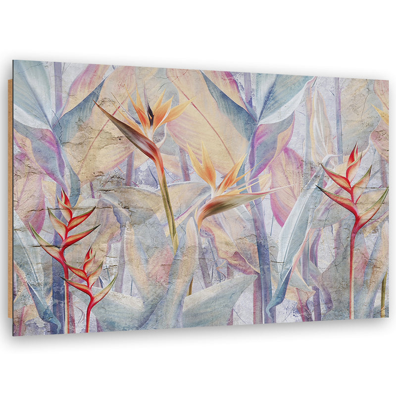Deco panel print, Pastel plants