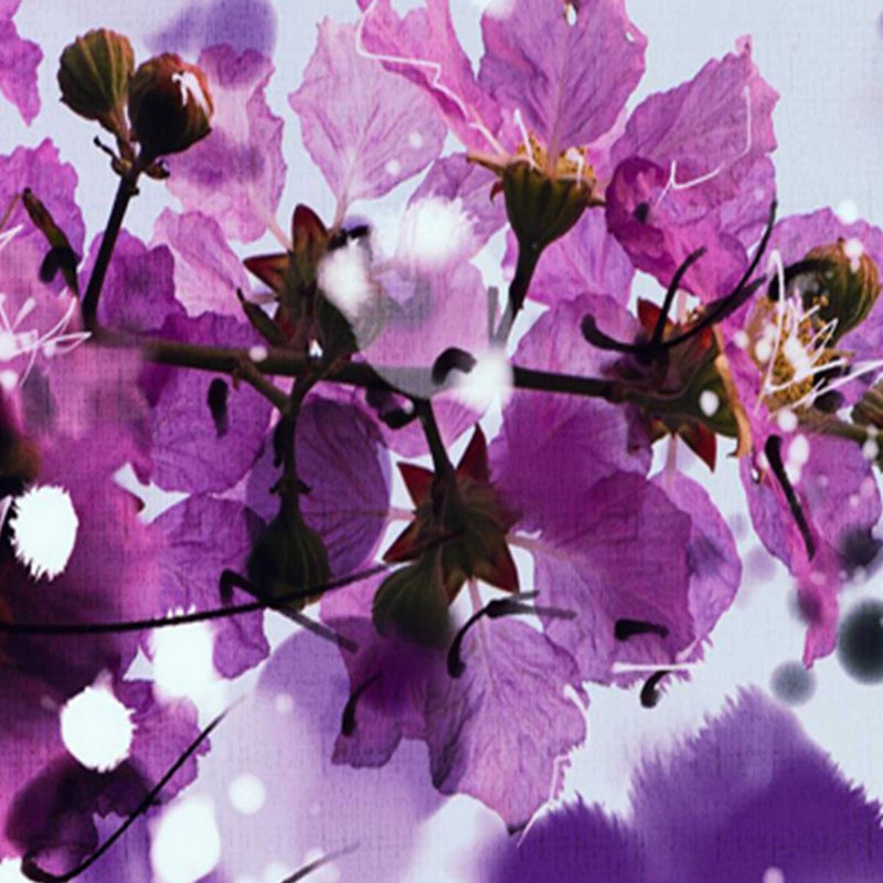 Separador de ambientes giratorio por ambos lados, La belleza de las flores violetas