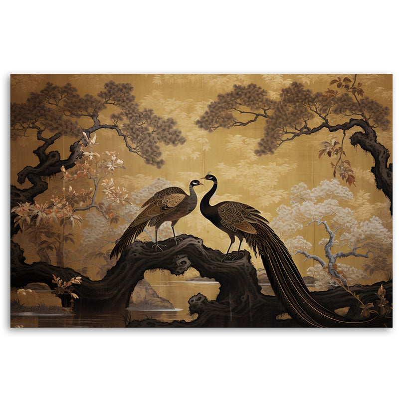 Deco panel picture, Peacock Bonsai Tree