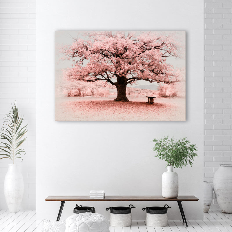 Deco panel print, Pink tree abstract nature