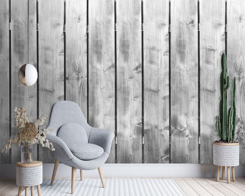 Wallpaper, Wood Vintage Grey