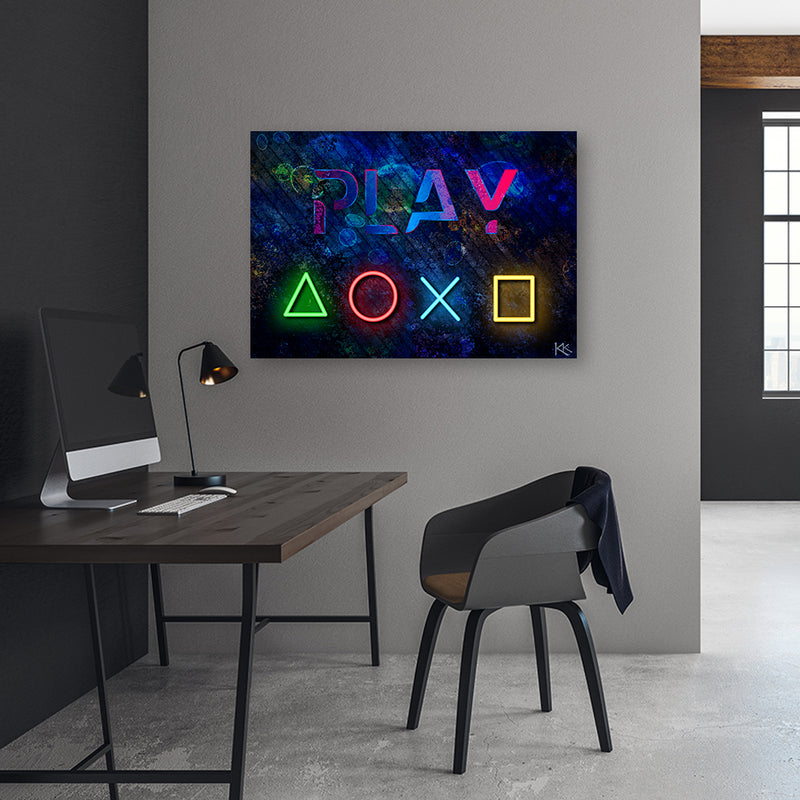 Canvas print, Buttons for the pad and Play text