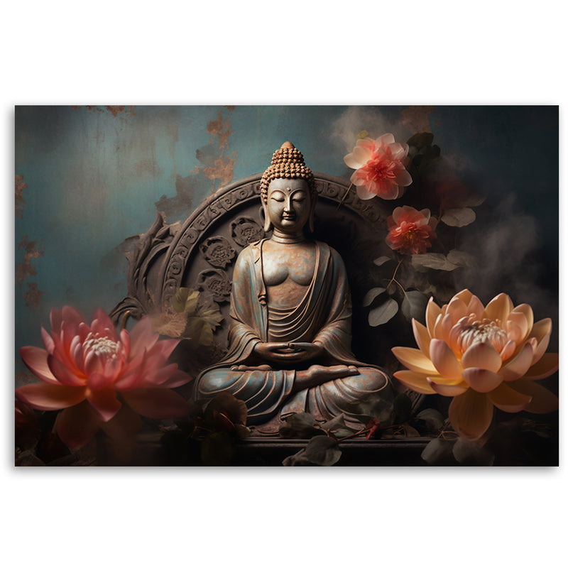 Deco panel picture, Buddha Zen Flowers