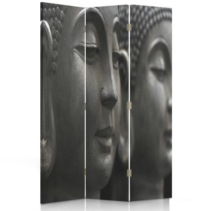 Room divider Double-sided rotatable, Stone face of Buddha