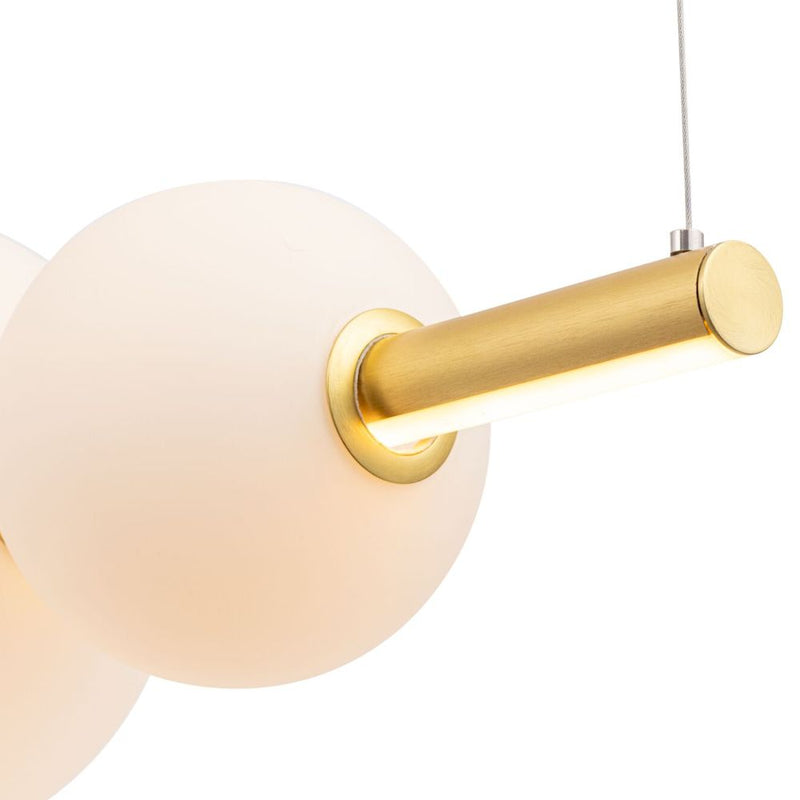 Linear suspension Maytoni Freccia glass gold LED