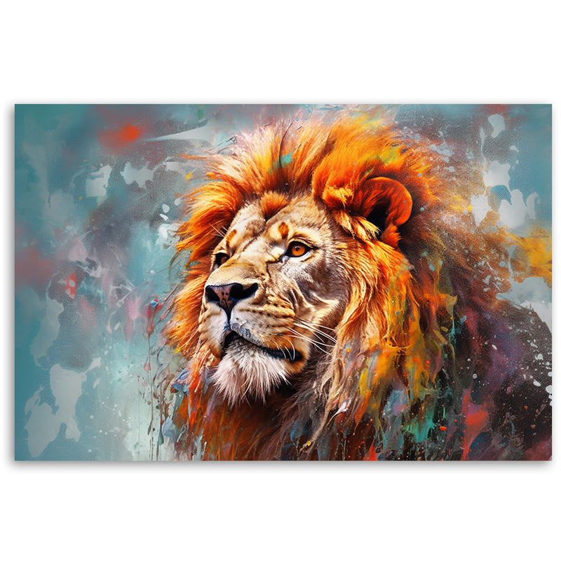 Deco panel print, Animal Lion Abstraction