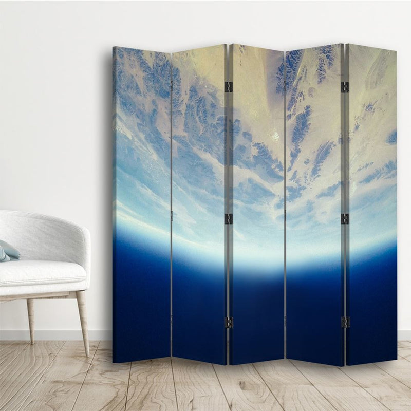Room divider Double-sided rotatable, Earth from space