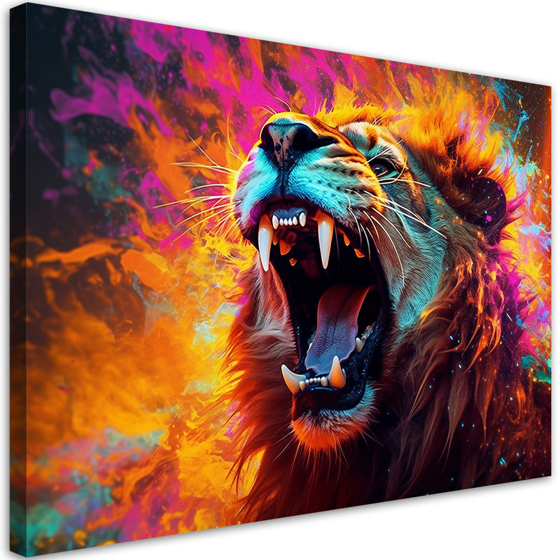 Canvas print, Lion Roar Abstract