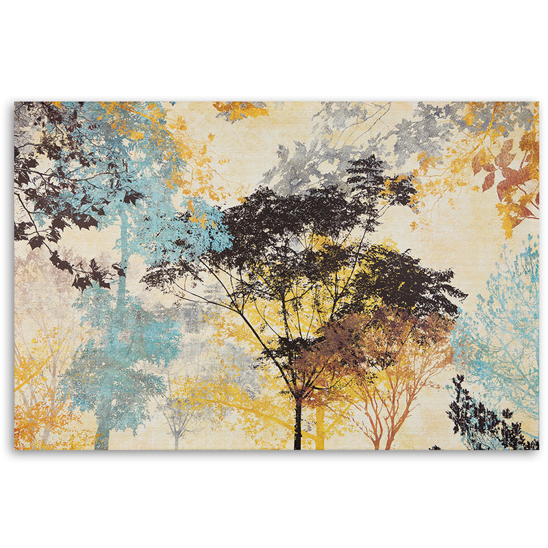Canvas print, Colourful trees abstract