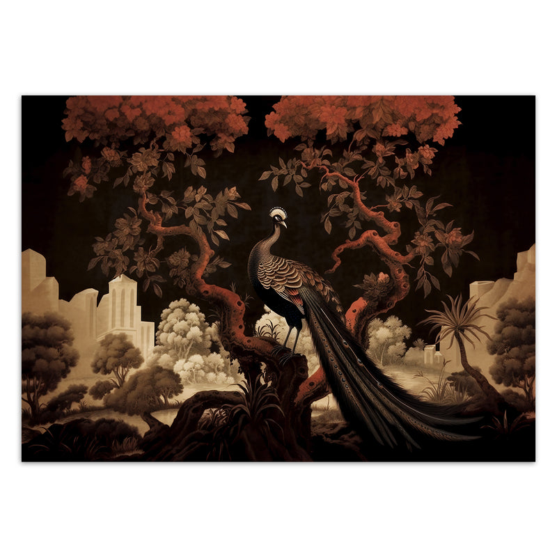 Wallpaper, Peacock Animal Tree
