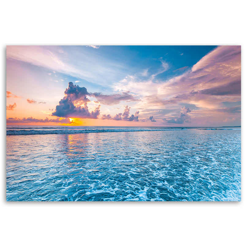 Deco panel print, Sunset over the sea