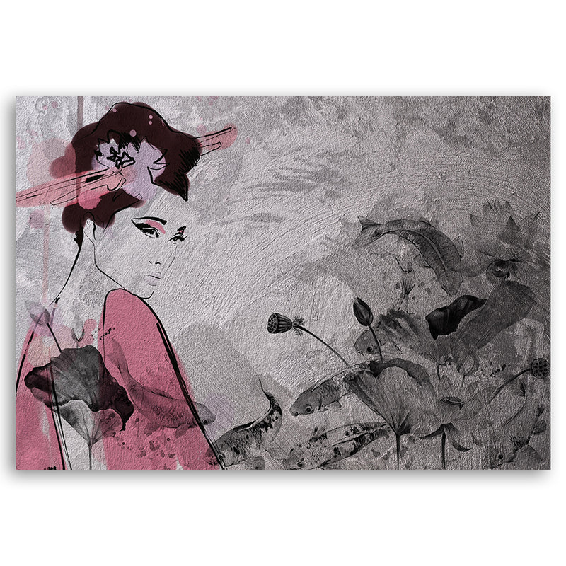 Deco panel print, Japanese geisha