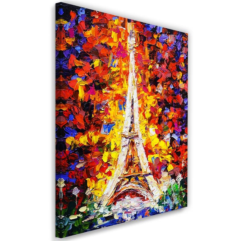 Canvas print, Painted eiffel tower