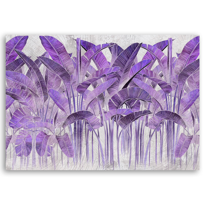 Panel decorativo estampado, Hojas de plátano violeta