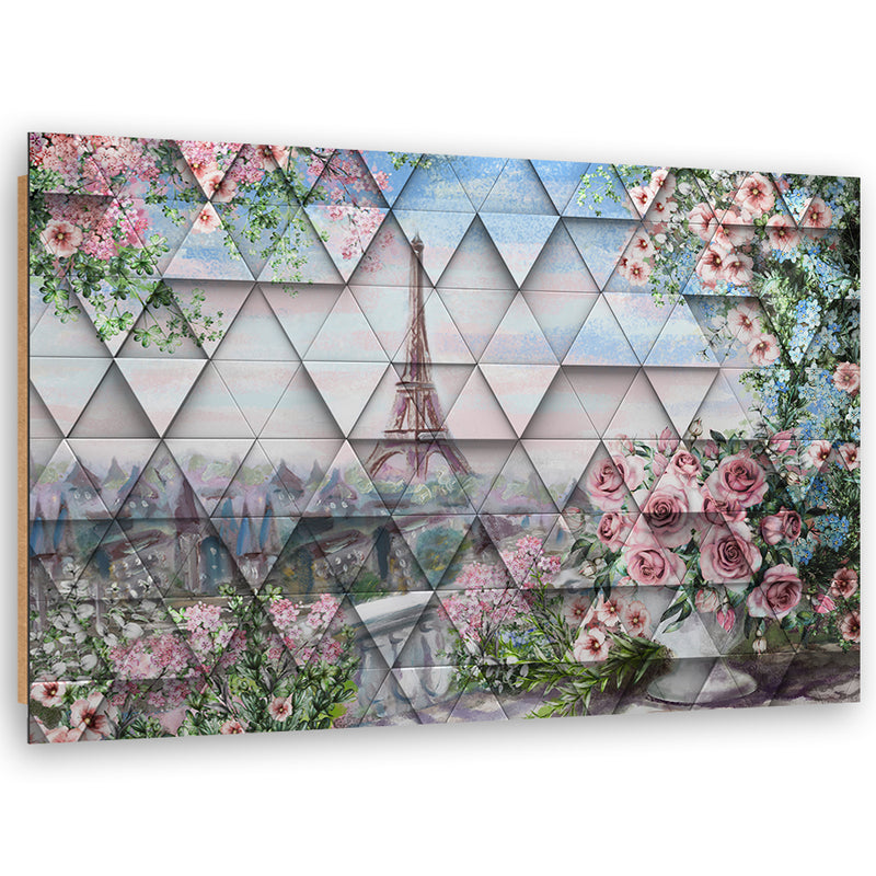 Deco panel print, Eiffel Tower in spring