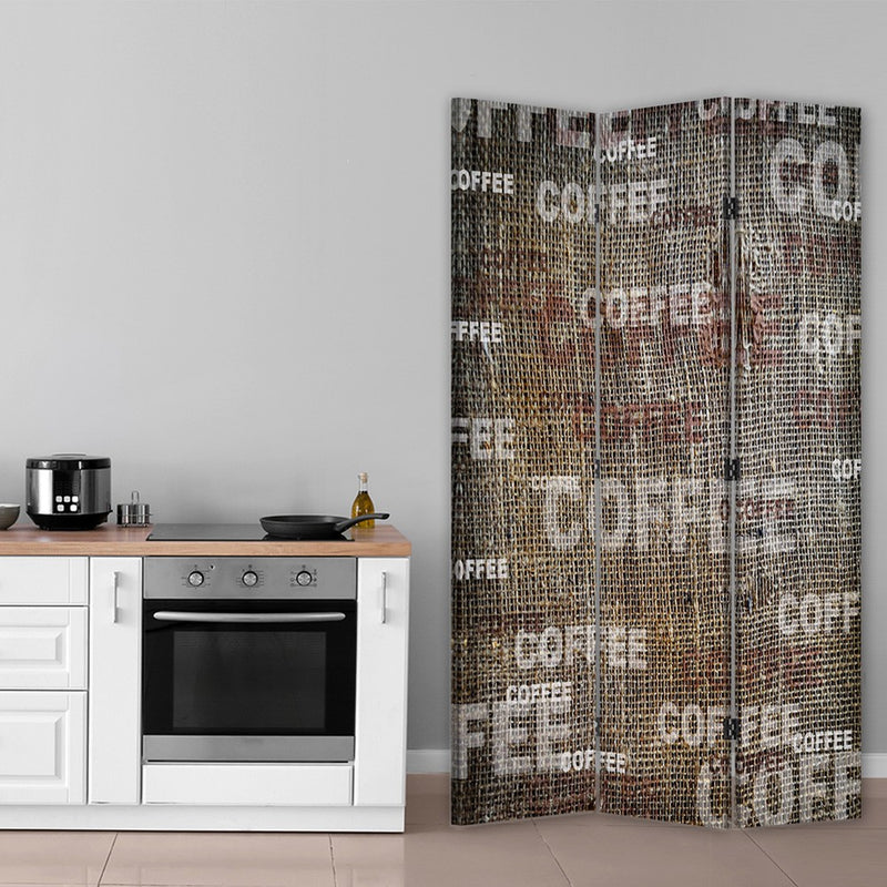 Room divider Double-sided rotatable, Coffee