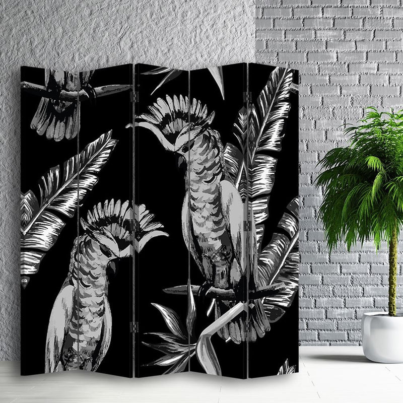 Room divider Double-sided rotatable, Cockatoo pair
